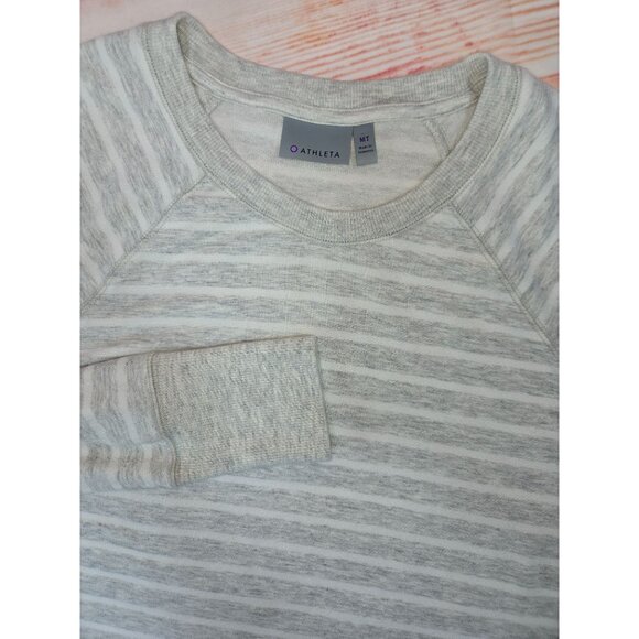 Athleta Womens Striped Long Sleeve Raglan Shirt MT - Picture 4 of 8